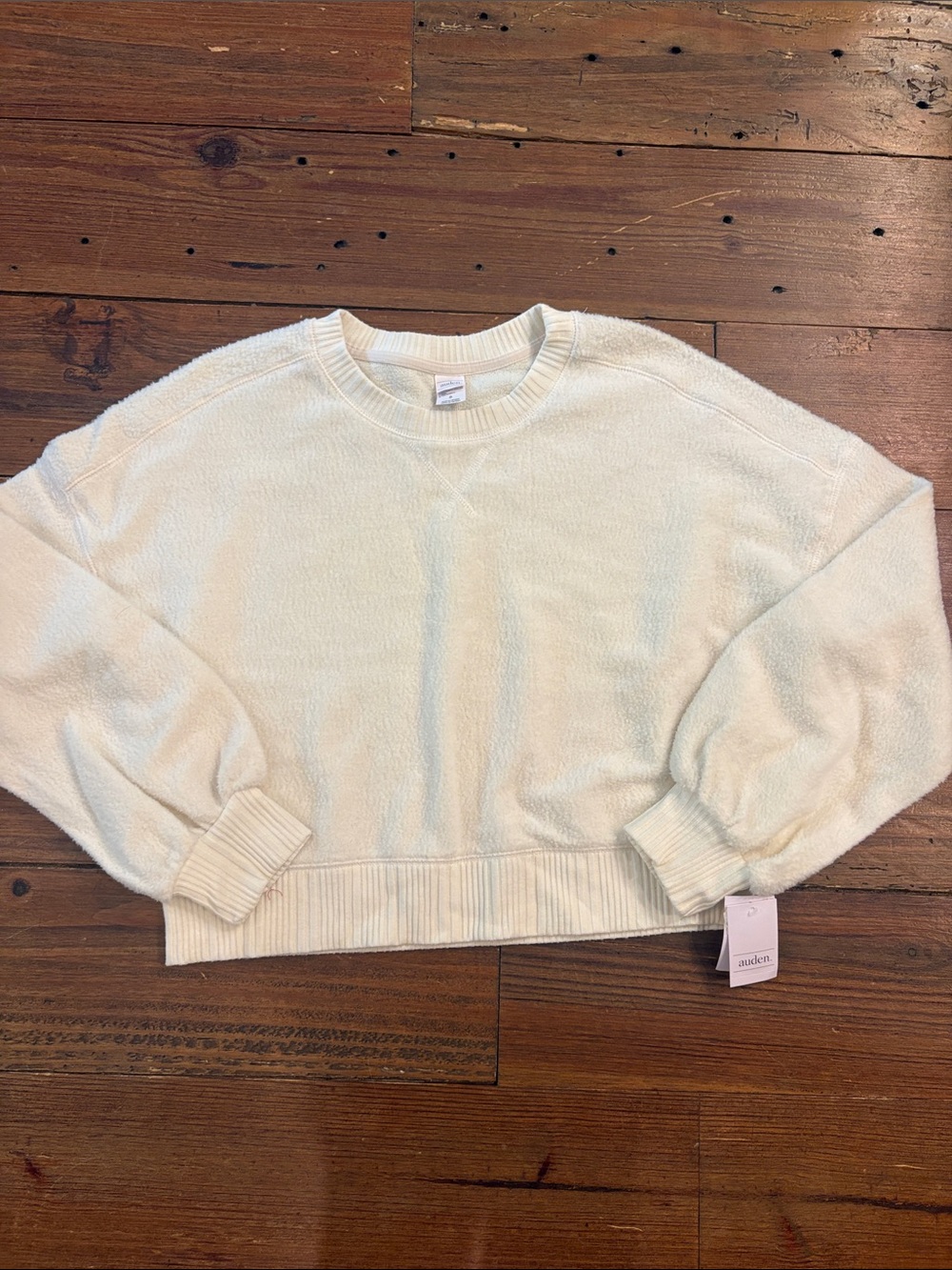 Auden white Crewneck Plush Pullover